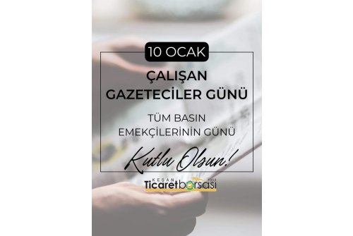 10 Ocak Çalışan Gazeteciler Günü