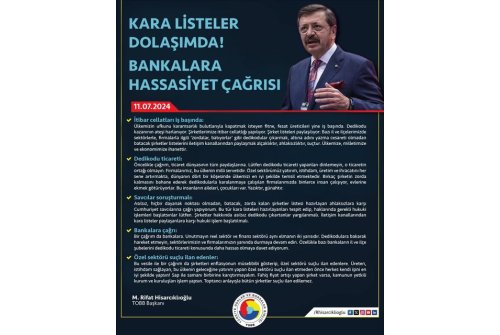 Dünya Odalar Federasyonu Ve Türkiye Odalar Ve Borsalar Birliği Başkanımız Sayın M. Rifat Hisarcıklıoğlu;