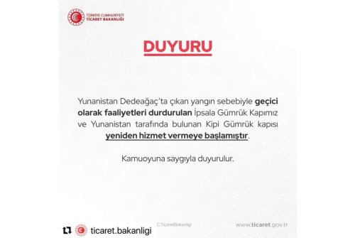 Kamuoyuna Saygıyla Duyurulur.