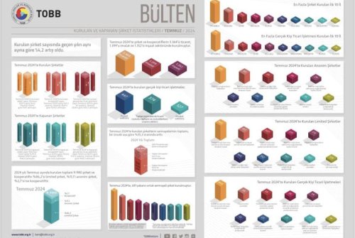 Kurulan Şirket Sayısında Geçen Yılın Aynı Ayına Göre %4,2 Artış Oldu