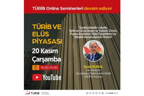 Türkiye Ürün İ̇htisas Borsası Elektronik Ürün Senedi Piyasası Aylık Semineri, 20 Kasım Saat 14.00’De Düzenlenecektir.